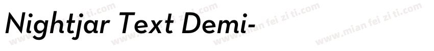 Nightjar Text Demi字体转换